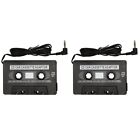 2Stck 3,5 mm AUX Auto Audio Kassette Adapter Sender fuer MP3 f&#252;r  CD   D5L3