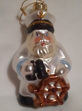 Blown Glass  Christmas Ornament Nautical Sailor Captain  5"