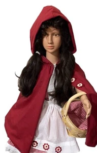 RED RIDING HOOD Costume Can Be Just A Cute Outfit Without Cape 5-6 Handmade - Picture 1 of 5