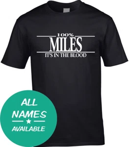Camiseta Apellido Hombre 100% Todo Cualquier Regalo Nombre Familia Cumpleaños Reunión Personalizada - Imagen 1 de 5