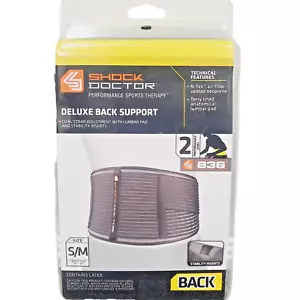 Shock Doctor Back Support Strap Pain Relief 836 Adult Athletic Deluxe New Sealed - Picture 1 of 9