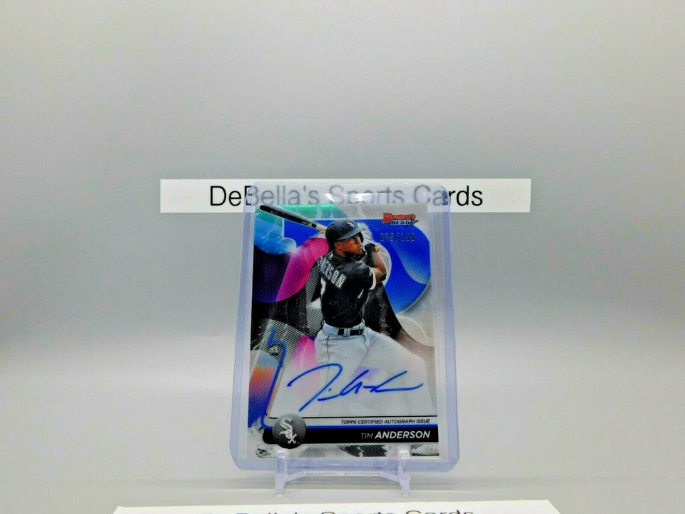 Bowman’s Best #B20TA Tim Anderson BLUE Refractor Auto #075/150 Chicago White Sox - Image 1 of 2