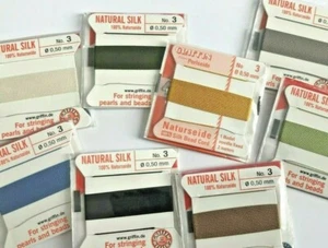 SELLING FAST Silk Bead Cord Griffin 100% Natural Silk #3 Various colours 0.50mm - Picture 1 of 6