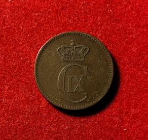 Denmark 1874 5 Ore Bronze Coin KM#794.1 T2930a - Picture 1 of 2