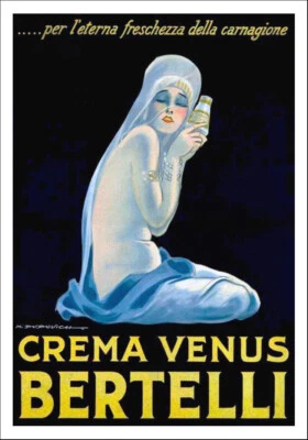 CARTOLINA POST CARD MARCELLO DUDOVICH PUBBLICITARIA CREMA VENUS BERTELLI