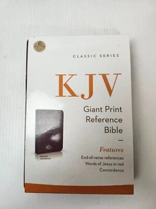 KJV Personal Size Giant Print Reference Bible Thomas Nelson Burgundy - Picture 1 of 15