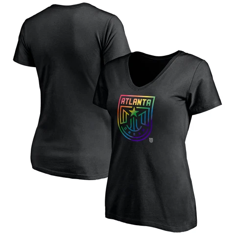 Women's Fanatics Branded Black Atlanta Dream Team Pride V-Neck T-Shirt Cover