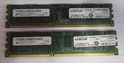Micron MT36JSF1G72PZ-1G4M1HF 16GB 2x8GB PC3-10600 DDR3-1333MHz CL9 240P Memory - Image 1 of 4