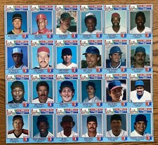 1988 Chef-Boy-ar-Dee Annual Collectors Edition Baseball Sheet/Cards