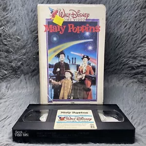 Mary Poppins VHS 1980s Walt Disney Home Video Clamshell Classic Family Movie - Picture 1 of 8