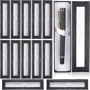 12PCS Black Empty Pen Gift Box Paper Cardboard Pen Case  Office
