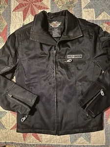 Harley-Davidson Cotton Nylon Jacke Damen XS Schwarz RN 103819/CA03402 Reflektierend - Bild 1 von 10
