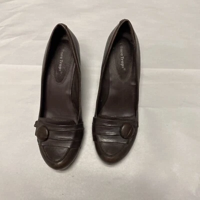 Tacones superiores Bare Traps Savina talla mujer 8,5 M cuero marrón Foto 1 de 4