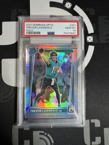 2021 Donruss Optic #201 Trevor Lawrence Holo Rookie RC PSA 10 Gem Mint