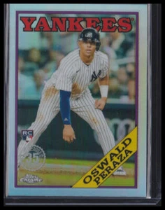 2023 Topps Chrome #88BC-16 Oswald Peraza 1988 Topps Baseball New York Yankees - Imagen 1 de 2