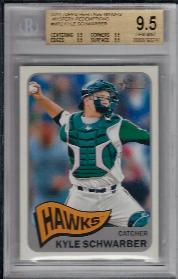 2014 Heritage Minors Mystery Redemptions #MR2 Kyle Schwarber RC BGS 9.5 POP 16 - Image 1 of 3