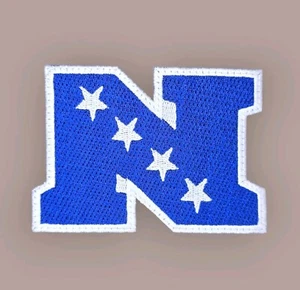 NFC CHAMPIONSHIP LOGO 4 STARS BLUE BIG FOOTBALL IRON ON TEAM SPORTS PATCH - Picture 1 of 4