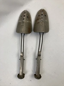 Vintage Metal Shoe Stretchers Adjustable Shoe Trees - Perforated Design - Picture 1 of 9