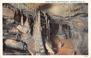 Postcard KY: Hindu Temple, New Entrance, Mammoth Cave, Kentucky, WB Posted 1931 - Picture 1 of 2