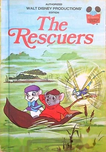 THE RESCUERS  1977 Disney Hardback Book Grolier Book Club Book  78b - Imagen 1 de 8