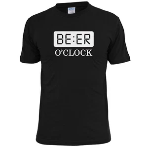 Divertida Camiseta Para Hombres Cerveza O'clock Beber Alcohol Rugby Stag - Imagen 1 de 2