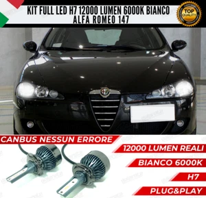 KIT FULL LED ALFA ROMEO 147 H7 ANABBAGLIANTI 6000K BIANCO 12000 LUMEN CANBUS LED - Picture 1 of 11