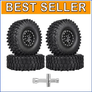 Premium 1.9 Beadlock Wheels with Foam Inserts & Black Rims for 1:10 RC Crawlers - Picture 1 of 8