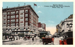 Martin Hotel Sioux City Ia. Postal vintage de 1919 - Imagen 1 de 2