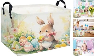 Easter Basket for Kids Gift - Rectangular Toy Storage Basket Colorful Easter - Picture 1 of 8