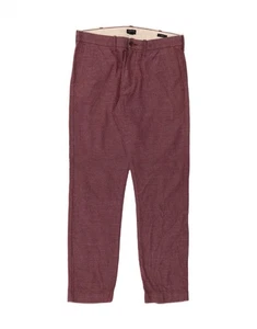 J. CREW Mens Flex Slim Chino Trousers W30 L30 Burgundy Cotton AE13 - Picture 1 of 3