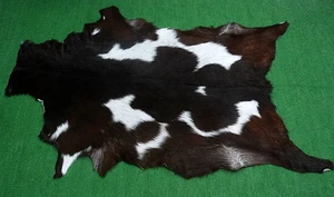 New Goat hide Rug Hair on Area rug Size 40"x26" Animal Leather Goat Skin G-38 - Picture 1 of 3