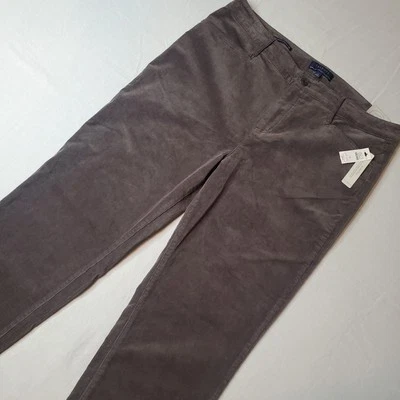 Talbots Womens Size 14 NWT Corduroy Straight Leg Pants High Waist Brown - Image 1 of 4