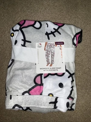 Pantalones de dormir Hello Kitty para mujer 18-20 con bolsillos nuevos con etiquetas Foto 1 de 2