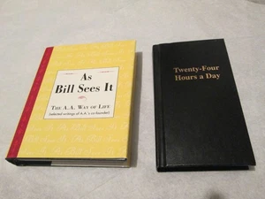 AA Alcoholics Anonymous Book Lot 24 Hours A Day As Bill Sees It - Imagen 1 de 9