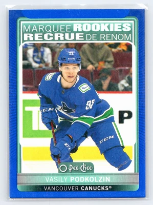 2021-22 OPC O-Pee-Chee Marquee Rookies Blue Vasily Podkolzin #619 Canucks - Image 1 of 2
