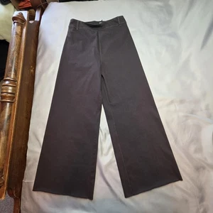 Pantaloni LYSSE New York donna Med Dark espresso maglia denim gamba larga vita alta nuovi con etichette - Foto 1 di 10