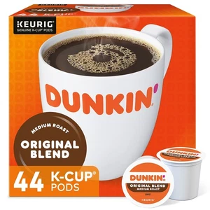 Dunkin' Donuts Original Blend Coffee K-Cup Pods Medium Roast 44/Box (006933) - Picture 1 of 5