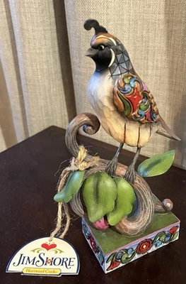 Jim Shore 2010 Heartwood Creek  "Quite Quaint"  Quail Figurine Rare - Image 1 of 4