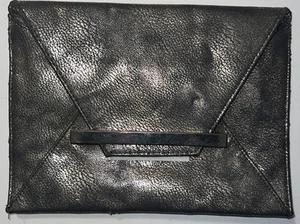 Massimo Handtasche Umschlag Clutch & Schultertasche Umhängetasche, Platin & Schwarz Silber - Bild 1 von 4