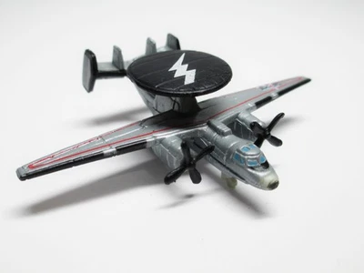 Micro Machines Military Northrop Grumman E-2 Hawkeye Silver Plane - Image 1 of 4