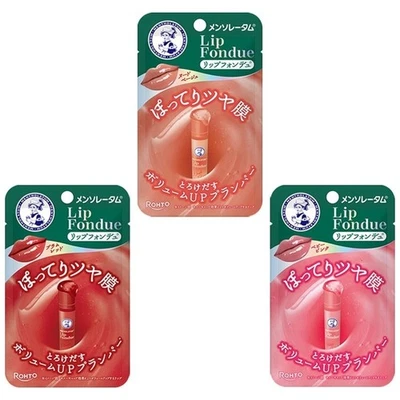 Lápiz labial Japón mentolatum fondue 3,2 g con 3 colores hecho en Japón Foto 1 de 4