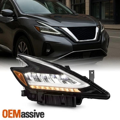 Faro negro pasajero Nissan Murano 2019-2021 FULL LED con intermitente DRL Foto 1 de 4