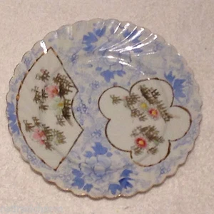 ❤Plato antiguo japonés de porcelana china pintado a mano con volantes firmado❤ - Imagen 1 de 5