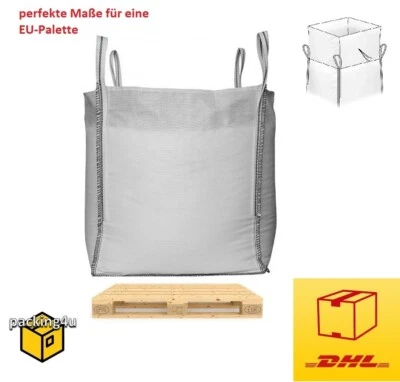 MARKENLOS 10x Big Bag 80x120x100 cm mit Schürze 1000kg Schüttgutbehälter Schwerlastsack