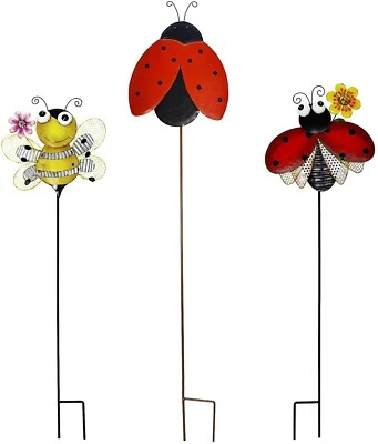 Abeja Ladybug Estaca de Jardín Decorativa Abeja Ladybug Estaca de Patio, Linda Decoración de Insectos... Foto 1 de 4