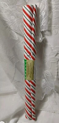 Crafter's Square PEPPERMINT STRIPED cut CRAFT FABRIC 18 x 21" mini Christmas NEW - Image 1 of 2