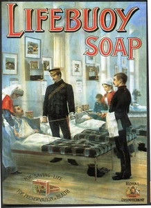 Moderne Postkarte: LIFEBUOY SEIFE (WW1 Krankenhaus). Repro Werbung. Opie 01GW03 - Bild 1 von 1