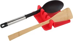 Red Silicone Utensil Rest | Keep Your Countertop Clean - Picture 1 of 6