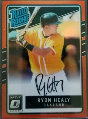 Ryon Healy 2017 Optic Rated Rookie Orange Refractor Auto  # 65/99 - Image 1 of 2