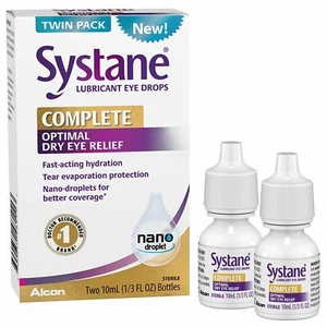 Gotas lubricantes completas para ojos Systane, 2x 10 ml 1/3 FL OZ PAQUETE DOBLE Alcon - Imagen 1 de 7